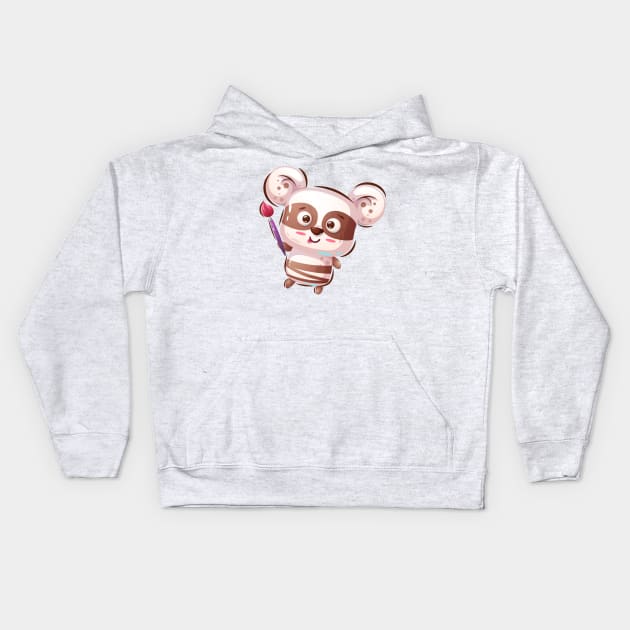 Naughty Baby Panda Kids Hoodie by P-ashion Tee